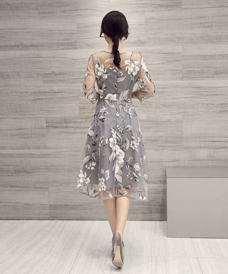 Đầm Hoa Văn Voan Kiếng QC04